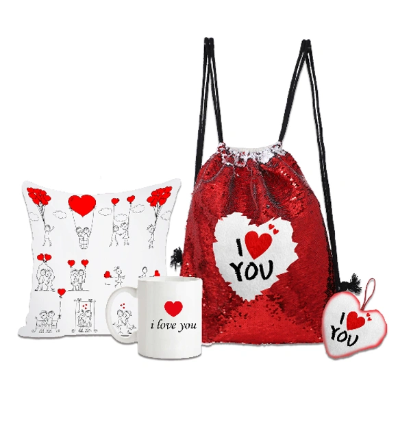 Valentine day gift combo bag - Red